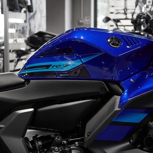 ملصقات دراجة نارية من الراتنج متوافقة مع Yamaha YZF R7 2021-2025 Icon Blue. حماية جانبية للخزان من الصدمات والخدوش، ملصقات من الراتنج بتأثير ثلاثي الأبعاد مصنوعة في إيطاليا in Kuwait