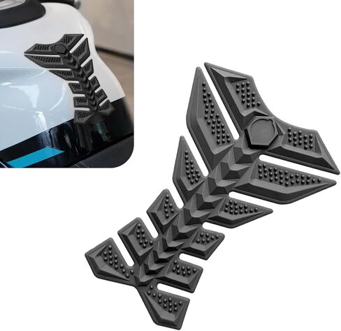 Motorcycle Tank Pad, Fishbone 3D Motorcycle Tank Protector, Waterproof Scratch-resistant Gas Decals, Universal Modifications Accessories (Black) in Saudi Arabia