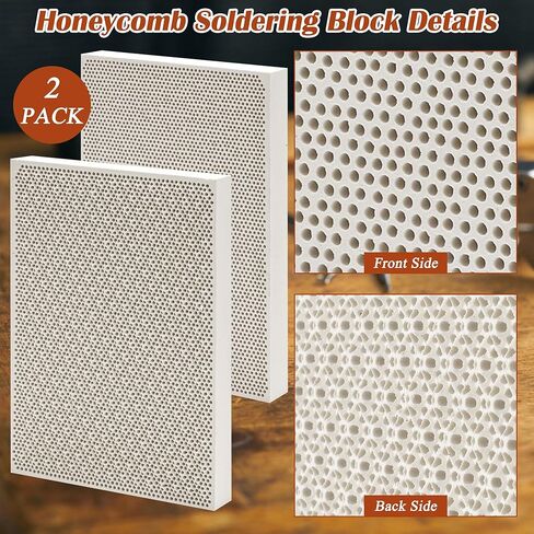 طقم لحام المجوهرات 7 قطع من Coldairsoap، أداة مجوهرات لحام لصنع المجوهرات، بما في ذلك 2 كتلة لحام على شكل قرص العسل، 1 ملقط نحاسي، 2 ملقط لحام، 1 مشبك معدني، 1 حقيبة تخزين in Kuwait