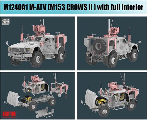 نموذج حقل الجاودار RFM5052 M1240A1 M-ATV (M153 Crows II) مع تصميم داخلي كامل 1:35 in Kuwait