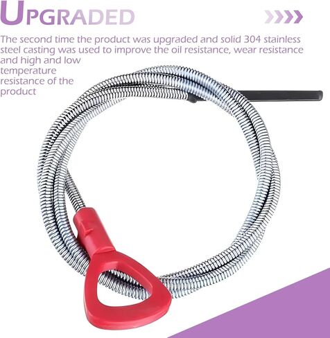 Transmission Oil Dipstick, Automatic Transmission Oil Level Check Tool for 722.6 722.7 722.8, 140589152100 Portable Accessories, Compatible with Mercedes Benz (Red & Silver) in Kuwait