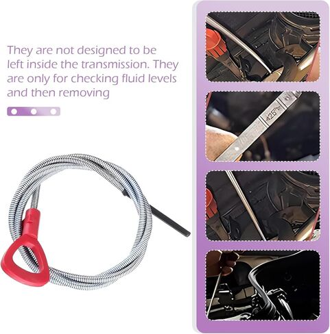 Transmission Oil Dipstick, Automatic Transmission Oil Level Check Tool for 722.6 722.7 722.8, 140589152100 Portable Accessories, Compatible with Mercedes Benz (Red & Silver) in Kuwait