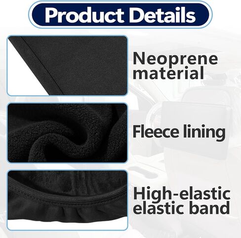2PCS Neoprene Protective Padded Cover Fit for 2021-2026 Cadillac Escalade, GMC Yukon, Chevrolet Tahoe Suburban, 1.5mm Neoprene Dust & Impact Shield, Rear Entertainment Screen Covers Washable in Kuwait