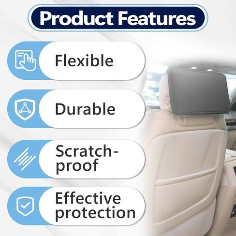2PCS Neoprene Protective Padded Cover Fit for 2021-2026 Cadillac Escalade, GMC Yukon, Chevrolet Tahoe Suburban, 1.5mm Neoprene Dust & Impact Shield, Rear Entertainment Screen Covers Washable in Kuwait