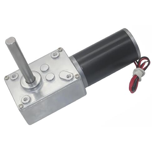 5840-31ZY L51mm 12/24V DC Motor worm Gear Motor ذاتي القفل العالي عزم الدوران بحد أقصى 70 كجم محرك لآلة الستارة لوحة المعدات المنزلية (محرك 100 دورة في الدقيقة 12 فولت وقوس) in Kuwait