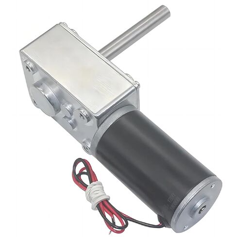 5840-31ZY L51mm 12/24V DC Motor worm Gear Motor ذاتي القفل العالي عزم الدوران بحد أقصى 70 كجم محرك لآلة الستارة لوحة المعدات المنزلية (محرك 100 دورة في الدقيقة 12 فولت وقوس) in Kuwait