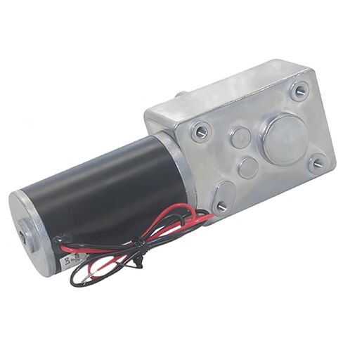 5840-31ZY L51mm 12/24V DC Motor worm Gear Motor ذاتي القفل العالي عزم الدوران بحد أقصى 70 كجم محرك لآلة الستارة لوحة المعدات المنزلية (محرك 100 دورة في الدقيقة 12 فولت وقوس) in Kuwait