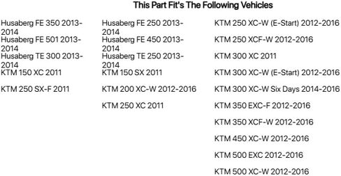 سلسلة Acerbis المنزلقة باللون الأسود لـ KTM 300 XC-W ستة أيام 2014-2018 in Kuwait