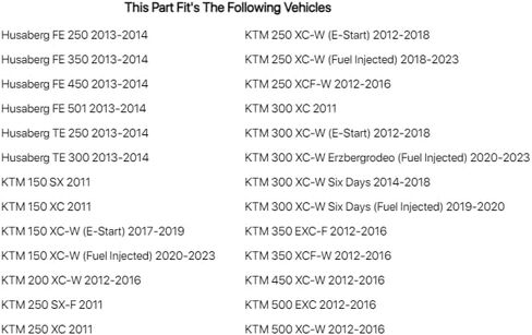سلسلة Acerbis المنزلقة باللون الأسود لـ KTM 300 XC-W ستة أيام 2014-2018 in Kuwait