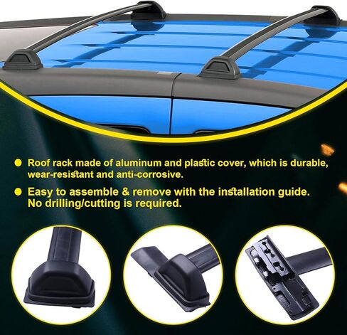 Roof Rack Cross Bars Compatible with Honda Element 2003-2011, Load-Bearing Capacity 165LBS, Roof Luggage Carrier Crossbars Suitable for Carrying Luggage/Kayaks/Bicycles/Canoes (2Pcs) in Kuwait
