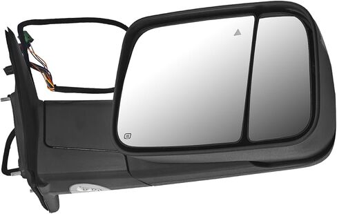 Passenger Side Tow Mirror Fits for Ram 2500 3500 2019-2022 for Ram 4500 5500 2019-2020 W/Blind Spot Support Power Glass Adjust/Heated with Turn Signal & Puddle & Driving Light Manual Folding in Kuwait