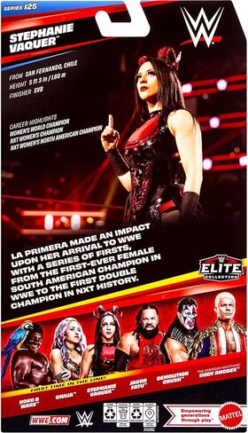 Mattel WWE Elite Action Figure & Accessories، مجموعة السلسلة #125، 6 بوصة ستيفاني فاكير القابلة للتجميع مع 25 نقطة مفصلية وأيدي قابلة للتبديل in Kuwait