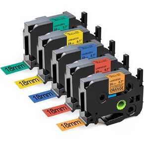 شريط TZe TZ 12 مم 0.47 أبيض مصفح، TZe-231 TZe231 بديل لشريط Brother P Touch Label Maker، متوافق مع Brother PT-D210 D220 H110 D400 D410 D610BT، 12 مم × 8 متر، 6 عبوات in Kuwait