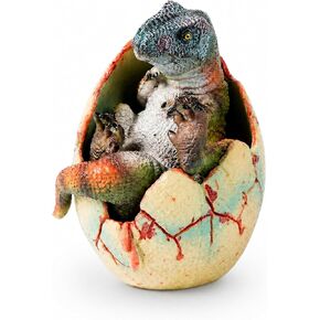 Liyoakyo® Realistic Dinosaur Egg Toy – Hatchling Emerging from Shell, Detachable Eggshell Dino Figurine, Jurassic-Era Dinosaur Toy for Kids, Desk Decor & Gift for Dino Lovers (T-Rex) in Saudi Arabia