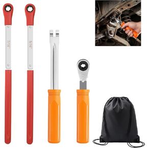 4 Pcs Automatic Slack Adjuster Release Tool Set Includes 7/16", 9/16", 5/16" Double Square Ratcheting Wrench and Fork End Release Tool for Air Brake System Adjustment(Orange) in Kuwait