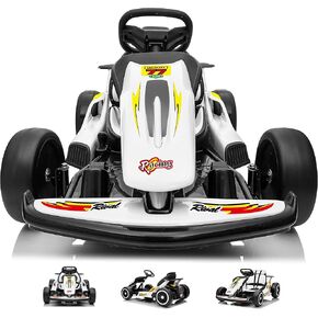 24V Electric Go Kart for Kids, Drift Kart with 400W Motors, EVA Tires, Max Speed 8.1 MPH, Music, Wireless, Electric Drifting Cart Outdoor Ride on Toy for Kids Ages 6+ (Rose Red) in Saudi Arabia