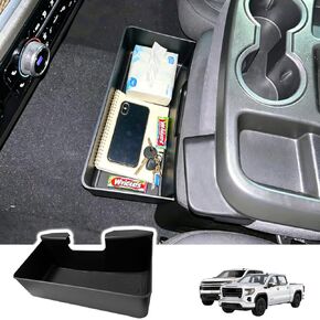 Floor Console Organizer for 2019-2026 Chevy Silverado/GMC Sierra 1500, 2020-2026 Silverado/Sierra 2500HD 3500HD Jump Seat Accessories Large-Capacity Hanging Tray(for Split-Bench Folding Seat Only) in Saudi Arabia