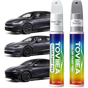 Stealth Grey(PN01) Touch Up Paint for tesla ModelY/3/X/S,2-In-1 Car Scratch Remover Pen,Car Paint Scratch Repair Kit for Scratches,Chips & Nicks,2-PCS SET in Kuwait