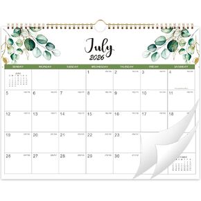 Calendar 2026-2027 - Wall Calendar 2026-2027-, 18 Month Calendar from Jul. 2026 -Dec. 2027, 14.6" x 11.4", Twin-Wire Binding, Hanging Hook, Holidays, Julian Dates, Thick Paper in Kuwait