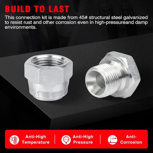 56 Pcs BSPP Plug Kit Hose Tube and Pipe Set Hydraulic Plug Kit Galvanized 45# Steel with Precision Threading Dash Sizes-02-04 -06-08 -10-12 -16 in Saudi Arabia