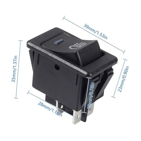 8pcs Replacement Fog Light Toggle Switch DC 12V 35A LED Fog Light Toggle Rocker Switch 4Pin ON/Off Switch Blue Light for Universal Auto Car in Kuwait