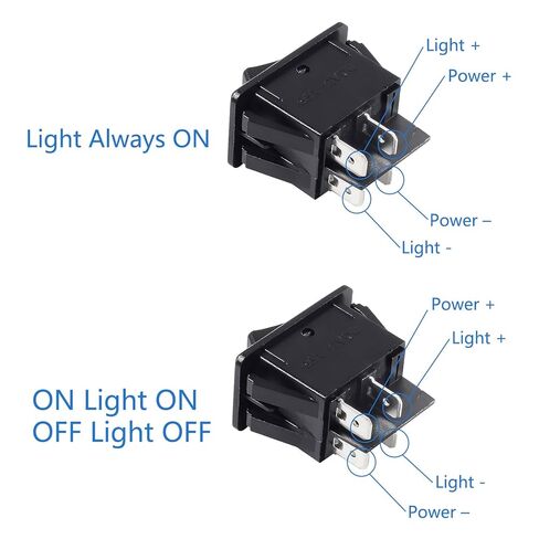 8pcs Replacement Fog Light Toggle Switch DC 12V 35A LED Fog Light Toggle Rocker Switch 4Pin ON/Off Switch Blue Light for Universal Auto Car in Kuwait