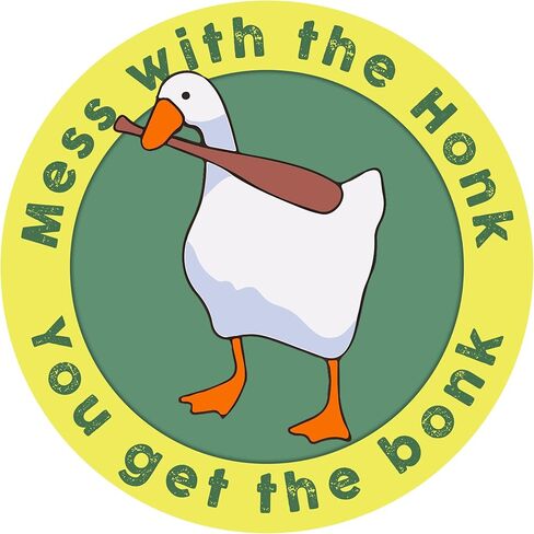 Mess with The Honk You Get The Bonk Patch-3 Inches Iron On/Sew On Embroidered Applique Patch, Embroidery Fabric Patches for Clothes Backpacks Hats, Embroidered Patch, Funny Goose DIY Accessories in Saudi Arabia