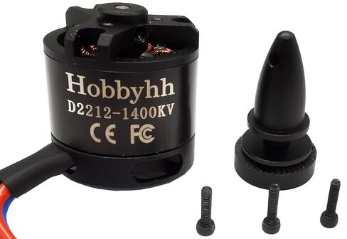 Hobbyhh 2212 Brushless Motor kv1400 Supports 2-4s and Suitable for Forward Pull and Push Back Fixed Wing Aircraft/Gliders in Saudi Arabia