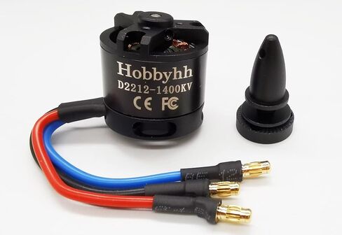 Hobbyhh 2212 Brushless Motor kv1400 Supports 2-4s and Suitable for Forward Pull and Push Back Fixed Wing Aircraft/Gliders in Saudi Arabia