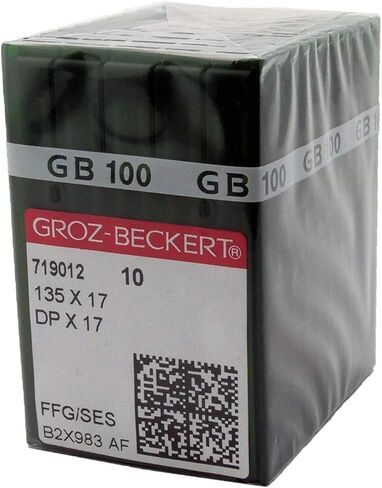 100 Pk. Groz-Beckert 135X17 DPX17 FFG/SES Ball-Point Sewing Machine Needle (Assorted Pack (20 ea. of sizes 11, 12, 14, 16 & 18) in Saudi Arabia