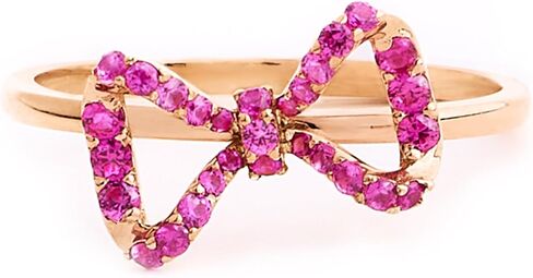 STORYJEWELLERY خاتم القوس، خاتم وردي، مجوهرات القوس، خواتم بيان مطلية بالذهب الوردي للنساء، خواتم متوسطة لطيفة وأصابع السبابة، مجوهرات Preppy فريدة من نوعها، هدايا لها in Kuwait
