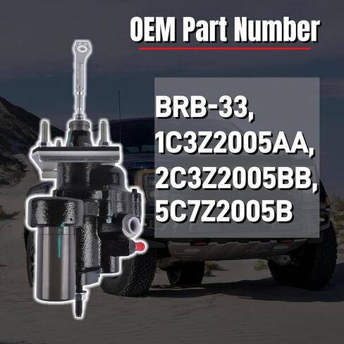 Hydraulic Power Brake Booster Replacement for Ford F-250 F-350 F-450 F-550 Super Duty 1999-2004 BRB-33, 1C3Z2005AA, 2C3Z2005BB, 5C7Z2005B, F81Z2005AA, 52-7374 Mixizap in Kuwait