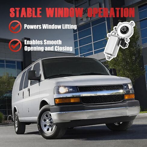 2505420C91 محرك منظم نافذة الباب الأمامي الأيسر للسائق متوافق مع GM Chevy Express 2003-2007 الجرارات الدولية 11-TON 4400 7-TON 2004، استبدل 16639429 in Kuwait