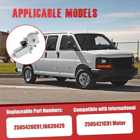 2505420C91 محرك منظم نافذة الباب الأمامي الأيسر للسائق متوافق مع GM Chevy Express 2003-2007 الجرارات الدولية 11-TON 4400 7-TON 2004، استبدل 16639429 in Kuwait