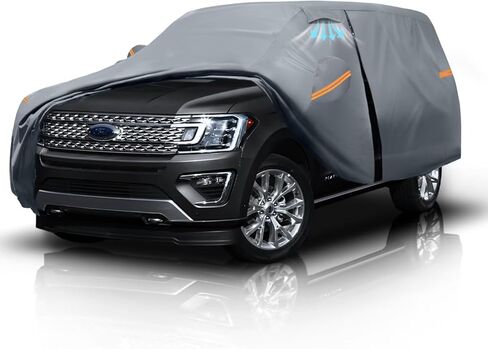 غطاء سيارة SUV كبير لسيارة Ford Expedition MAX (2017-2026) مقاوم للماء بنسبة 100% في جميع الأحوال الجوية، أغطية خارجية كاملة شديدة التحمل للمطر والشمس والرياح والأشعة فوق البنفسجية للحماية من البرد. in Kuwait