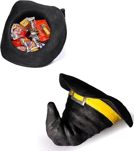 Halloween Witch Hat Candy Bowl Resin Witch Decor for Candy Keys and Entryway Table Large Decorative Bowl for Halloween Indoor Outdoor Decorations Black in Saudi Arabia