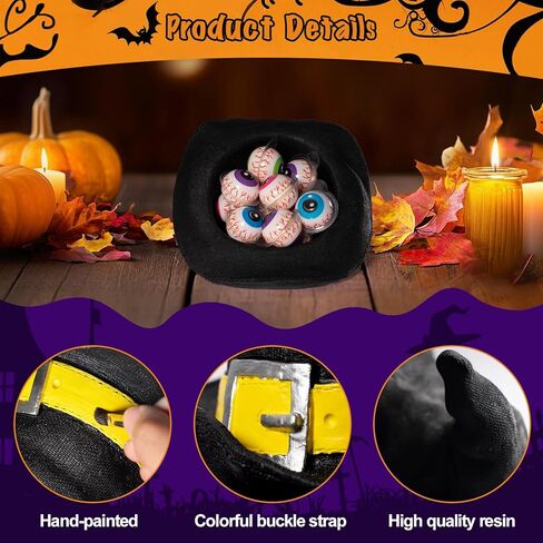 Halloween Witch Hat Candy Bowl Resin Witch Decor for Candy Keys and Entryway Table Large Decorative Bowl for Halloween Indoor Outdoor Decorations Black in Saudi Arabia