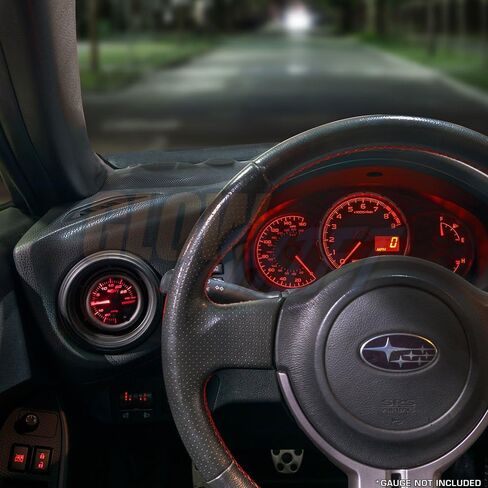 جراب تنفيس هواء GlowShift أسود بمقياس واحد متوافق مع Subaru BRZ 2013-2020 & Scion FR-S 2013-2016 - بلاستيك ABS - يتم تركيبه (1) 2-1/16 بوصة (52 مم) أو 2-3/8 بوصة (60 مم) على فتحة تهوية السيارة in Kuwait