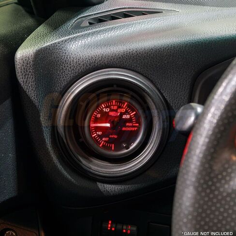 جراب تنفيس هواء GlowShift أسود بمقياس واحد متوافق مع Subaru BRZ 2013-2020 & Scion FR-S 2013-2016 - بلاستيك ABS - يتم تركيبه (1) 2-1/16 بوصة (52 مم) أو 2-3/8 بوصة (60 مم) على فتحة تهوية السيارة in Kuwait