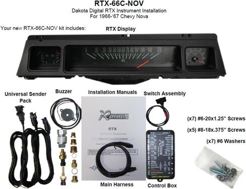 داكوتا ديجيتال RTX-66F-BRO-X متوافق مع شاحنة فورد بيك اب 1961-66 ونظام قياس برونكو ريتروتيك 1966-77 in Kuwait