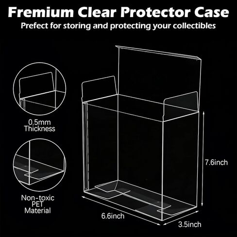 24 Pack ETB Protector Case Compatible with Elite Trainer Box - Clear PET Plastic Display Storage for Booster Boxes, 7.6 x 6.6 x 3.5 Inches, 0.50mm Thick for Collectors in Saudi Arabia
