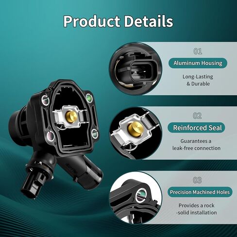 31355151 LR006071 مجموعة مبيت ترموستات تبريد المحرك متوافقة مع لاند روفر LR2 2008-2012، فولفو XC60 XC70 XC90 S60 S80 V60 V70 2007 08 09 10 2011 2012 2013 2014 2015 2016 3.0L 3.2 لتر in Kuwait