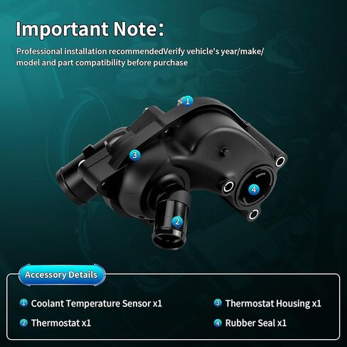 Engine Coolant Thermostat Housing Assembly with Sensor, Fits for 2002 2003 2004 2005 2006 2007 2008 2009 2010 Ford Explorer & Mercury Mountaineer 4.0L V6 - Replaces 2L2Z8592AA, 902-860 in Saudi Arabia