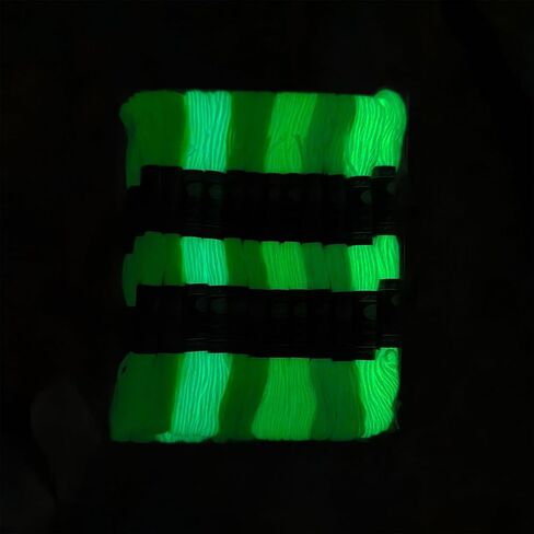 Glow in The Dark Embroidery Floss Glow Thread 24 Skeins(6 Colors*4) 8.74 Yards Per Skein for Embroidery Cross Stitch Friendship Bracelet DIY Handmade in Saudi Arabia