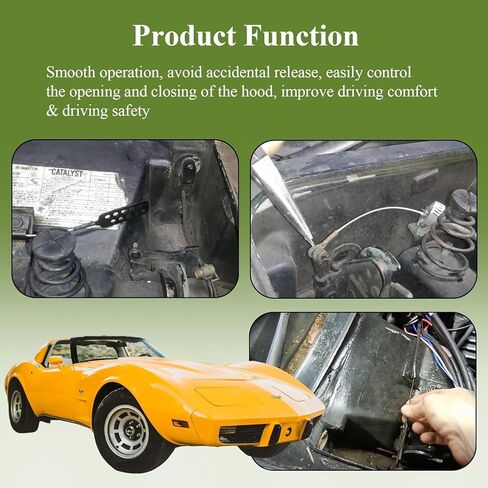 P/N 41787, 304006 Steel Hood Release Cable Lateral Compatible With Chev-rolet C3 Corvette 1978 1979 1980 1981 1982, Cable Goes From Latch to Latch, 1 Pc in Kuwait