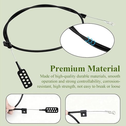 P/N 41787, 304006 Steel Hood Release Cable Lateral Compatible With Chev-rolet C3 Corvette 1978 1979 1980 1981 1982, Cable Goes From Latch to Latch, 1 Pc in Kuwait