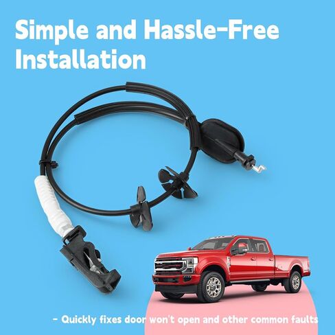 كابل تحرير قفل مزلاج الباب HC3Z-15221A01-F متوافق مع Ford Super Duty F-250 F-350 F-450 F-550 2017 2018 2019 2020 2021 2022، استبدل HC3Z-15221A01 استبدال جانب السائق الأيسر الأمامي in Kuwait