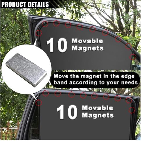 4 Pcs Car Side Window Sun Shades for Silverado Sierra 1999 2000 2004 2005 2006, Window Screenauto Sunray Blocker Protection Sunshades Interior Privacy Cover in Saudi Arabia