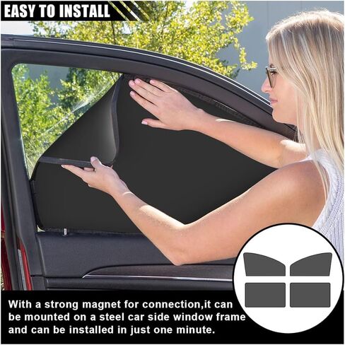 4 Pcs Car Side Window Sun Shades for Silverado Sierra 1999 2000 2004 2005 2006, Window Screenauto Sunray Blocker Protection Sunshades Interior Privacy Cover in Saudi Arabia