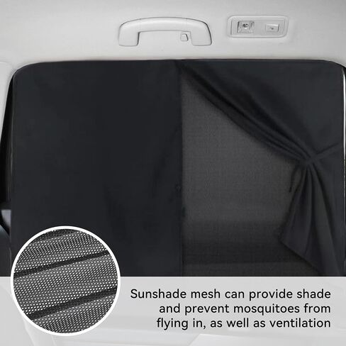2PCS Car Window Shades, Magnetic Double Layer Window Screen for Baby Protection, UV Protection Privacy Blackout Shade Car Window Covers, Universal Auto Sun Shade Curtains Accessories in Kuwait